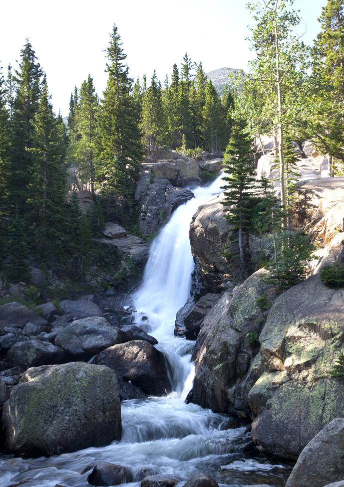 Water Cascading Down Alberta Falls -- No.1