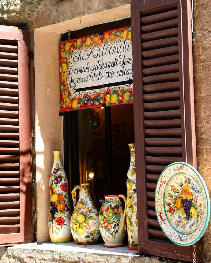 Pottery Store in Siena