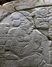 A Mayan Sacrifical Stone -- Caracol, Belize