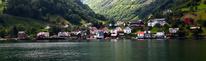 Tiny Town Amidst the Immense Fjords of Norway
