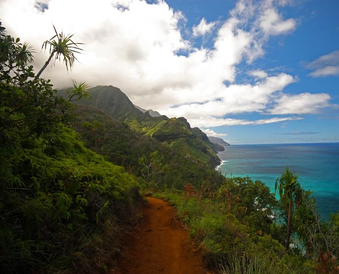 Hiking Along the Edge of the Napali Coast